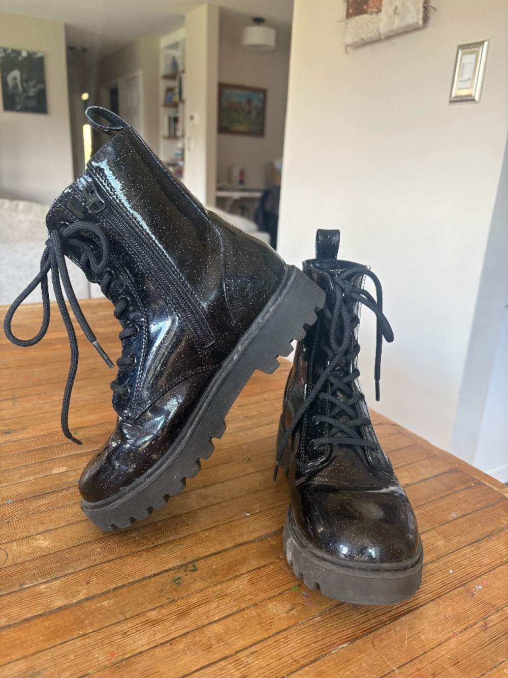 Art Class girls glitter combat boots